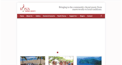 Desktop Screenshot of konachoralsociety.org